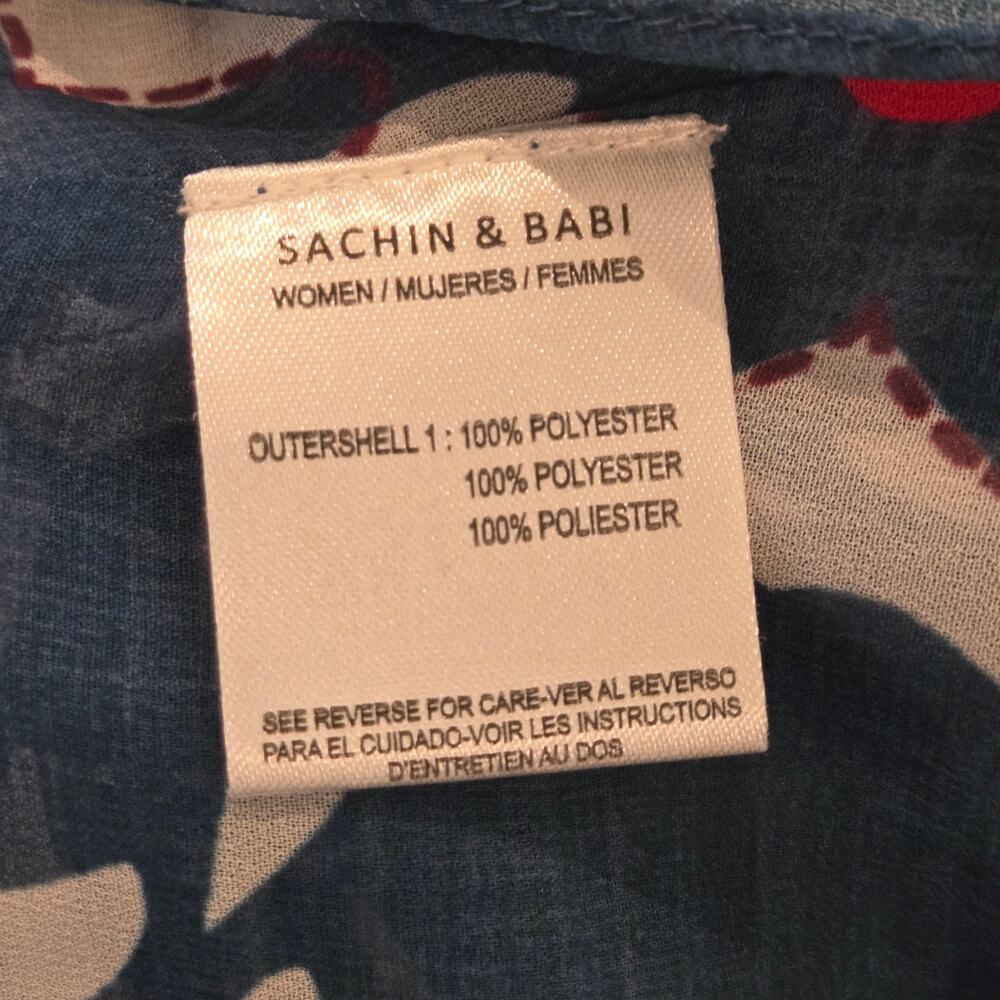 Anthropologie Sachin Babi Mosaic Off-the-shoulder Midi Dress In Blue, Size 10 - Picture 9 of 10